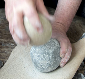 • How were stone axes made - Pecking