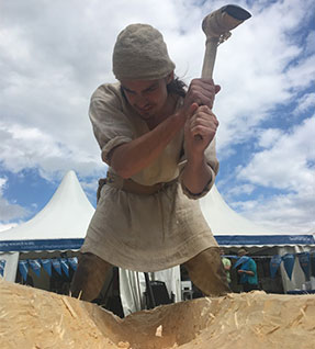 Stone axe for construction